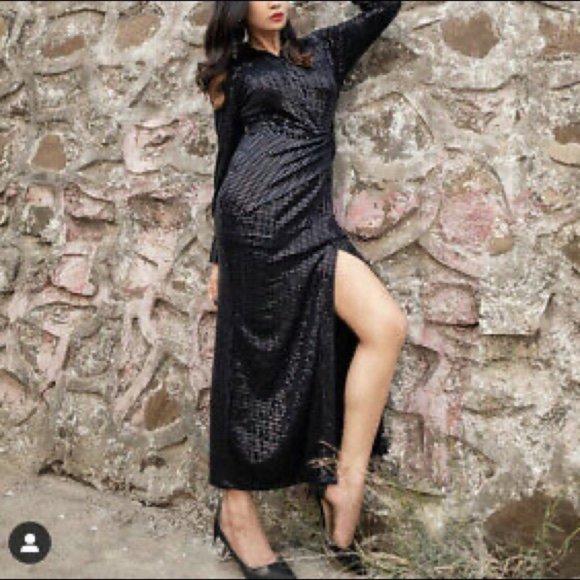 Zara Sparkle Long Shirt Dress - Picture 4 of 4